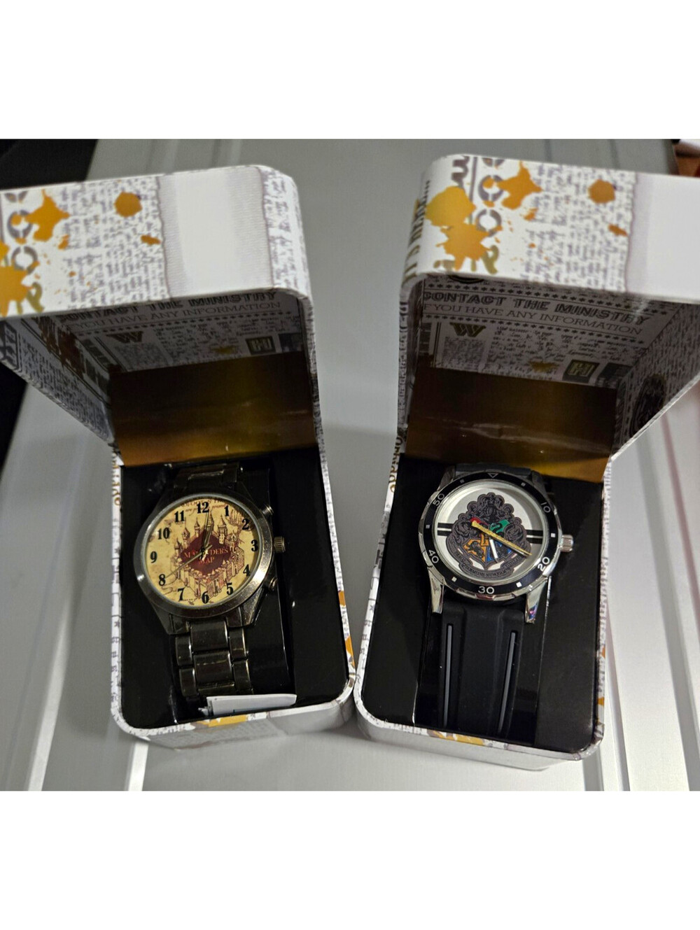 Harry Potter Marauder's Map/Hogwarts Logo Watch Lot of 2